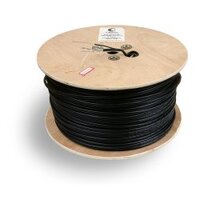 Кабель витая пара UTP (U/UTP), категория 5e, 4 пары 0,5мм (24 AWG), одножильный, для внешней прокладки, с металлическим тросом (+60 C - -40) (305 м)