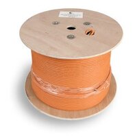 Кабель витая пара, категория 6a (10GBE) S/FTP, 4 пары 0,57мм (23 AWG), одножильный (solid), каждая пара в экране, общий экран - сетка, LSZH (305 м)
