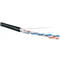 Кабель витая пара, неэкранированная U/UTP, категория 5, 2 пары (24 AWG), одножильный (solid), внешний, PE, -40°C – +60°C, черный (500 м)