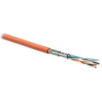 Кабель витая пара, экраниров. S/FTP, категория 6, 4 пары (26 AWG), многожильный (patch), экран - фольга + медная оплетка, PVC, –30°C – +70°C, оранжевый (500 м)
