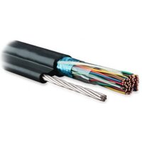Кабель витая пара, экранированная F/UTP, категория 3, 10 пар (24 AWG), одножильный (solid), экран - фольга, с металлическим тросом, внешний, PE, –40°C - +60°C, черный