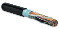 Кабель витая пара, экранированная F/UTP, категория 3, 50 пар (24 AWG), одножильный (solid), экран-фольга, внешний, UV PE, -40°C - +60°C, черный