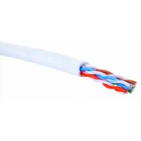 Кабель категории 5е, U/UTP, 4 пары, 24 AWG, LSZH нг(A)-HFLTx, внутренней прокладки, белый, коробка 305 м