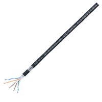 Кабель Industrial Ethernet, экранированная витая пара SFTP (SF/UTP), категории 5e, 4 пары, многожильный (stranded), экран – фольга + проволочная оплетка (сетка), внутренний/внешний (-40°C - +75°C), двойная оболочка