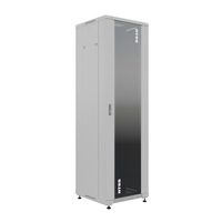 Шкаф напольный универсальный серверный NTSS R 32U 600х1000мм, 4 профиля 19, двери стекло и сплошная металл, боковые стенки съемные, регулируемые опоры, разобранный, серый RAL 7035