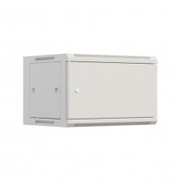 Шкаф настенный телекоммуникационный NTSS W 9U 600х450х500мм, 2 профиля 19, дверь сплошная металл, боковые стенки съемные, разобранный, серый RAL 7035