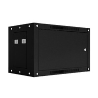 19'' Настенный телекоммуникационный шкаф NTSS LIME 9U 550×450×500 мм, дверь глухая металл, боковые стенки не съемные, разобранный, черный RAL 9005