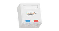 Корпус настенной розетки NMC-MB2P-ST-WT, 2 порта