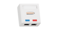 Настенная розетка NMC-WO2UD2-WT, 2 порта, Кат.5e, RJ45/8P8C