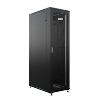 Шкаф напольный универсальный серверный NTSS R 47U 800х1000мм, 4 профиля 19, двери перфорированная и перфорированная, боковые стенки съемные, регулируемые опоры, разобранный, черный RAL 9005