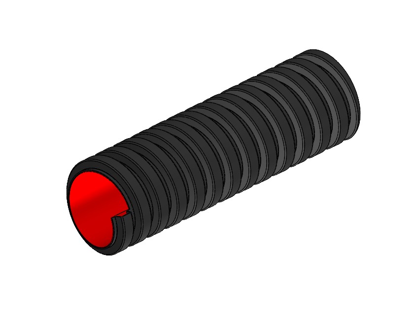 Труба СПИРАПАЙП™ (II) OD=125 мм, 1400Н, SN24 (отрезок 12 м)